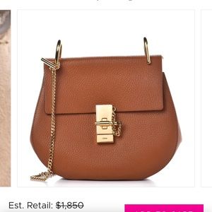 Leather grained camel CHLOE BAG, gently used!
